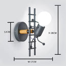 Axyaa Cute Doll Wall Light for Bedroom - LED Indoor Sconce Home Decors