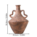 Axyaa Vintage Rough Art Flower Vases, Ceramic Home Ornaments, Earthenware Jars