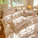 Axyaa Soft Double-Layer Cotton Quilt Cover Set with Pillowcase