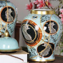 Axyaa Ceramic Tea Caddy Vase for Dried Flowers & Hydroponic Arrangements