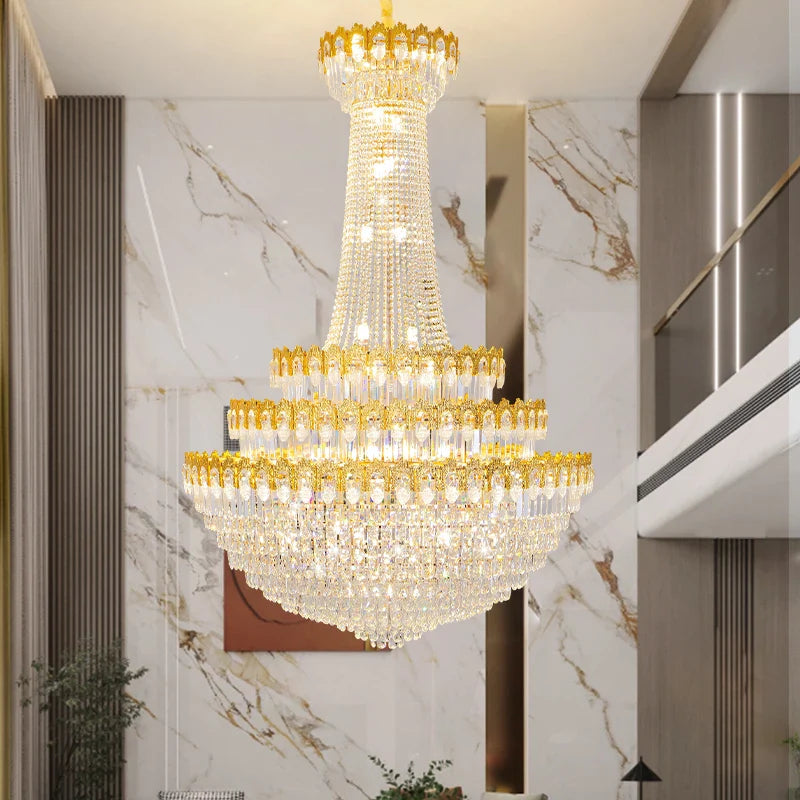 Axyaa Crystal Chandelier: Modern Light Luxury for Living Room Villa