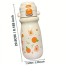 Axyaa Children's Stainless Double Straw Cup - Insulated & Portable for School and Outdoor