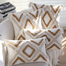 Axyaa Tufted Tassel Bohemian Cotton Pillow Cover - Geometric Throw Cushion Cover