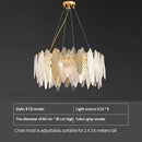 Axyaa Colored Art Glass Luxury Light Fixture for Living Room, Dining Room, Bedroom