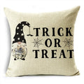 Axyaa Halloween Pumpkin Owl Bat Linen Throw Pillowcase