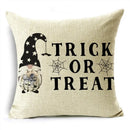 Axyaa Halloween Pumpkin Owl Bat Linen Throw Pillowcase