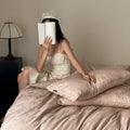 Axyaa Satin Cotton Bedding Set - Soft Duvet Cover Set