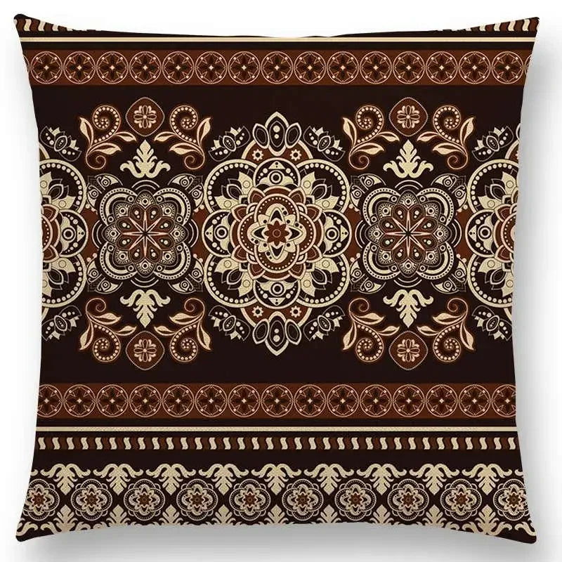 Axyaa Boho Paisley Floral Navajo Geometric Fantasy Pillowcase Suite.