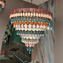 Axyaa Ceramic Chandelier: Vibrant Art Light for Home & Hospitality Decor