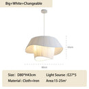 Axyaa Minimalist LED Fabric Chandelier for Home Decoration