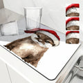 Axyaa Christmas Draining Mat: Super Absorbent Coffee & Dish Drying Pad