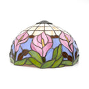 Axyaa 12" Handcrafted Purple Calla Lily Stained Glass Lampshade