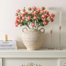 Large Farmhouse Vase with Handles by Axyaa - Handmade Rustic Decor for Home Entry