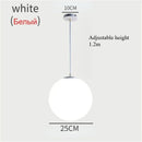 Axyaa White Glass Pendant Lamp Nordic Modern Style for Bedroom, Study, Hotel & Home
