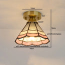Axyaa Modern Glass Copper Ceiling Light Fixture for Home Decor and Night Illumination