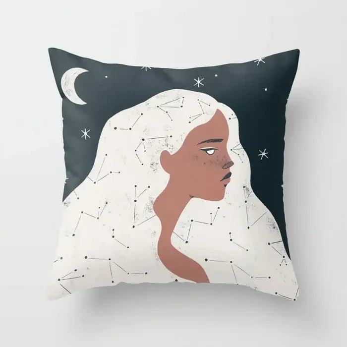 Axyaa Abstract Oil Painting Cushion Covers – Modern Art Home Decor Pillow