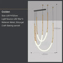 Axyaa Nordic Minimalist Luxury LED Pendant Light Gold Black Linear Design