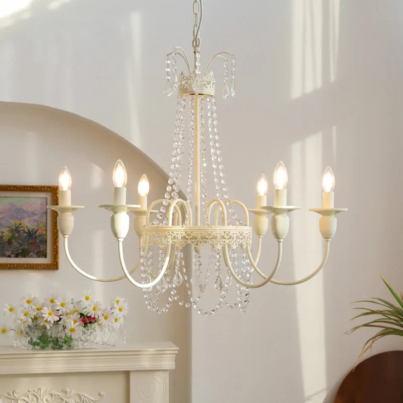 Rustic Crystal Chandelier Wall Lamp by Axyaa: Princess Room Candle Hanging Light