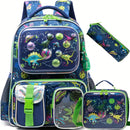 Axyaa Boys Primary School Backpack Set with Lunch Bag and Penbag