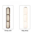 Axyaa Long Stripe Pendant Light with Smoke Gray Glass Lampshade