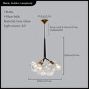 Axyaa Glass Ball Ceiling Chandelier for Modern Room Decor