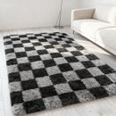 Axyaa Tie-Dye Checkerboard Area Rug for Retro Home Decor