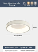 Axyaa Minimalist LED Ceiling Light White Green Cream Style Surface Mount