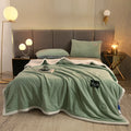 Axyaa Winter Thicken Flannel Sofa Blanket, Double-Sided Warmth for Living Room