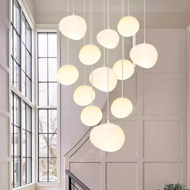 Axyaa Nordic Stair Chandelier Living Room Dining Pendant Ceiling Light