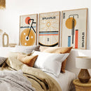 Bauhaus Bicycle Canvas Posters Set by Axyaa - Mid-century Modern Wall Art Prints