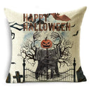 Axyaa Halloween Bat Pumpkin Illustration Pillowcase Sofa Lumbar Pillow Cover