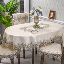 Axyaa Oval Macrame Lace Tablecloth for Dining Wedding Kitchen Party Decor