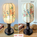 Axyaa Medieval Fabric Lanterns Table Lamp Hand-Drawn Traditional Decor Bedside Study Desk Light