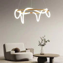 Axyaa Musical Note LED Chandelier: Modern Light Luxury Winding Lamp for Home Decor