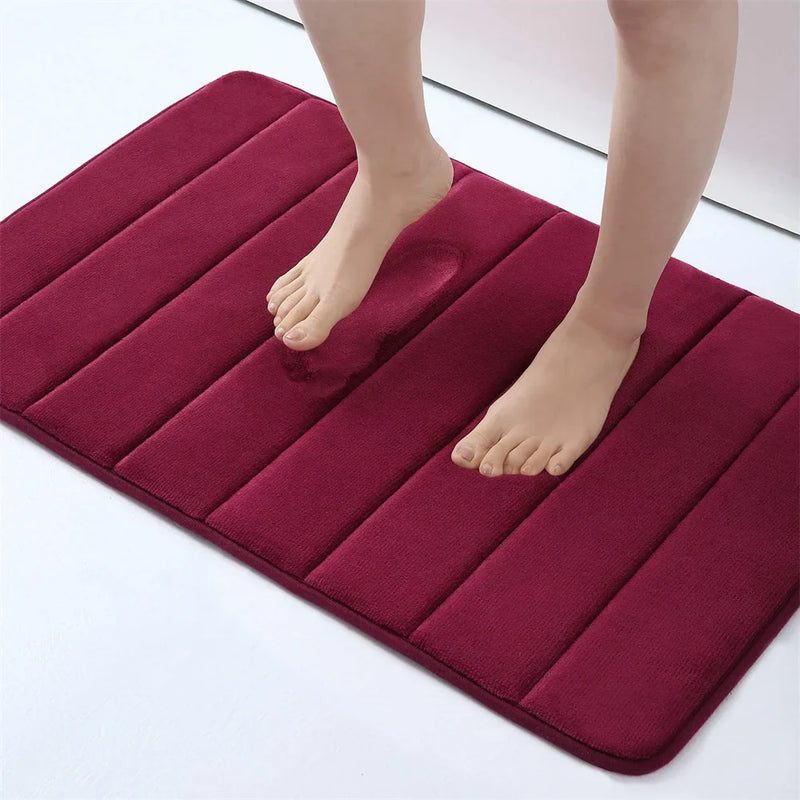 Axyaa Memory Foam Bathroom Mat: Super Absorbent Non-Slip Rug for Home Bathtub Shower Room