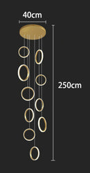 Axyaa Modern Chandelier Stair Pendant Living Room Lights Interior Lighting