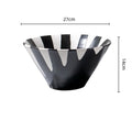 Axyaa Geometric Black Check Ceramic Vase Pot Handicraft Floral Arrangement