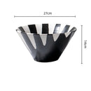 Axyaa Geometric Black Check Ceramic Vase Pot Handicraft Floral Arrangement