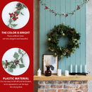 Axyaa Winter Wonderland Wall Hanging Decor vine with Snowflake, Pinecone, Berries, and Cotton