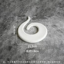 Axyaa Pure White Ceramic Dessert Appetizer Plate - Creative & Special-shaped Tableware
