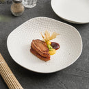 Axyaa White Ceramic Deep Plate: Restaurant Salad Dessert Pasta Molecular Cuisine Specialty Tableware