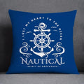 Axyaa Blue Mermaid Sailor Marines Polyester Pillowcase Home Office Decor