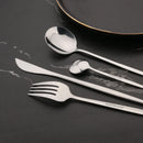 Axyaa Mirror Stainless Steel Dinner Fork Set - 6Pcs Flatware Gold Silverware