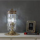 Axyaa Crown Crystal Table Lamp LED Luxury Retro Bedroom Living Room Bedside