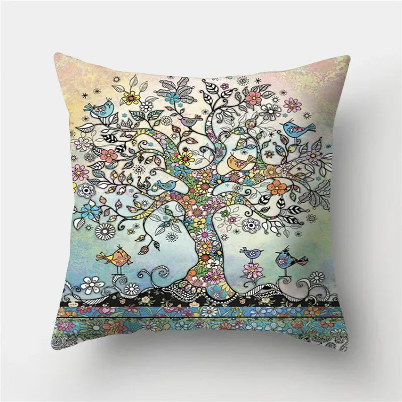 Axyaa Butterfly Cat Animals Design Pillowcase - Nordic Home Decor