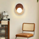 Axyaa Vintage Wabi Sabi LED Wall Lamp with Pull Chain Switch for Living Room and Bedroom