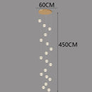 Axyaa Staircase Chandeliers: Modern LED Pendant Light Lamps for Living Room and Indoor Lighting