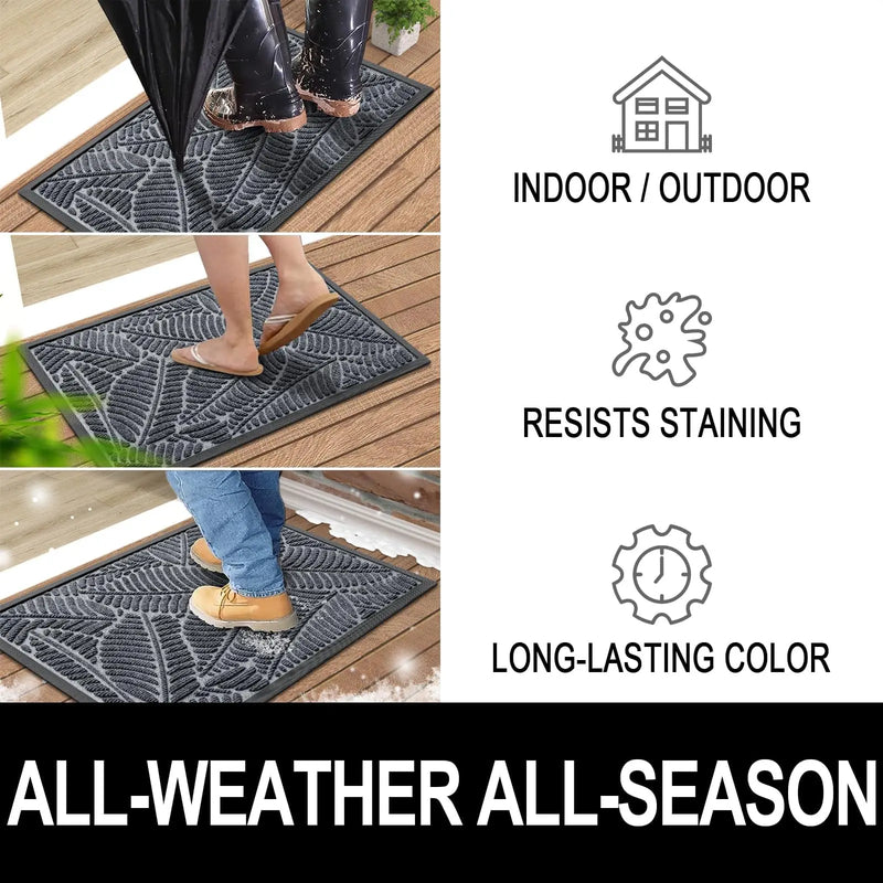 Axyaa Rubber Entrance Doormats: Non-slip Heavy Duty Outdoor Mats