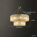 Axyaa Glass Chandelier: Luxury LED Lighting for Living Room