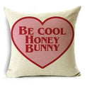 Axyaa Pink Heart Pattern Cushion Cover - 40cm/45cm & 50cm Sizes